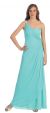 Main image of One Shoulder Draped Prom Cocktail Dress with Bejeweled Strap